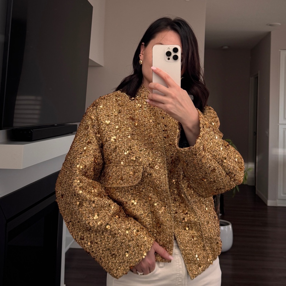 Gold Sequin Women's Jacket